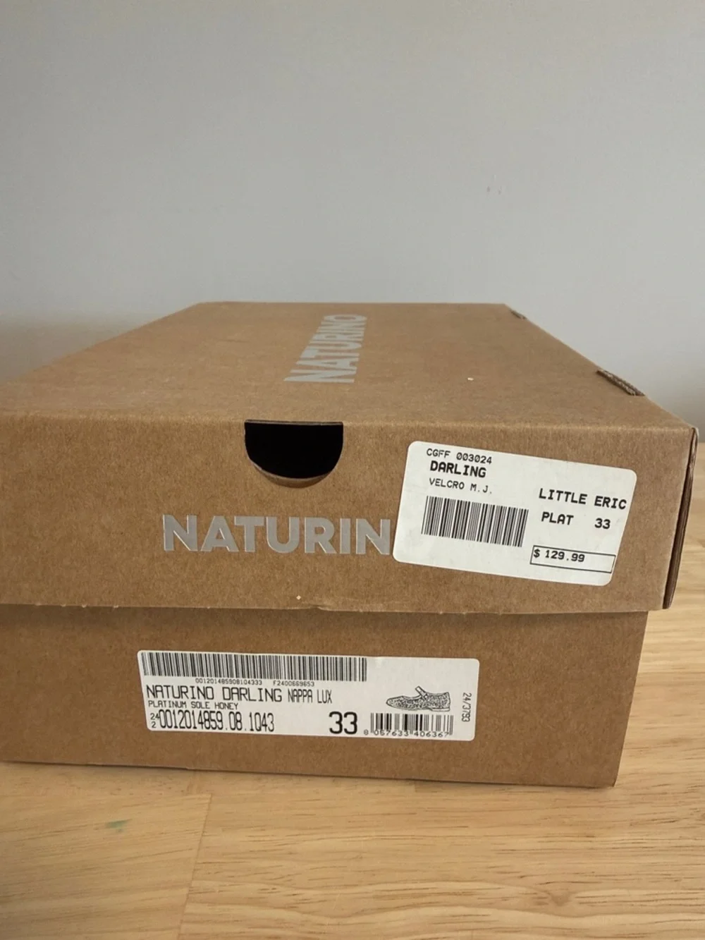 Naturino Girls Gold Mary Jane Dress Shoes